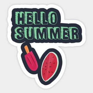 hello summer t-shirt, beach t-shirt, hello summer gifts Sticker